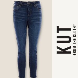 Kut from the Kloth Dark Blue Donna High Rise Ankle Skinny, Size‎ 10, MSRP $104